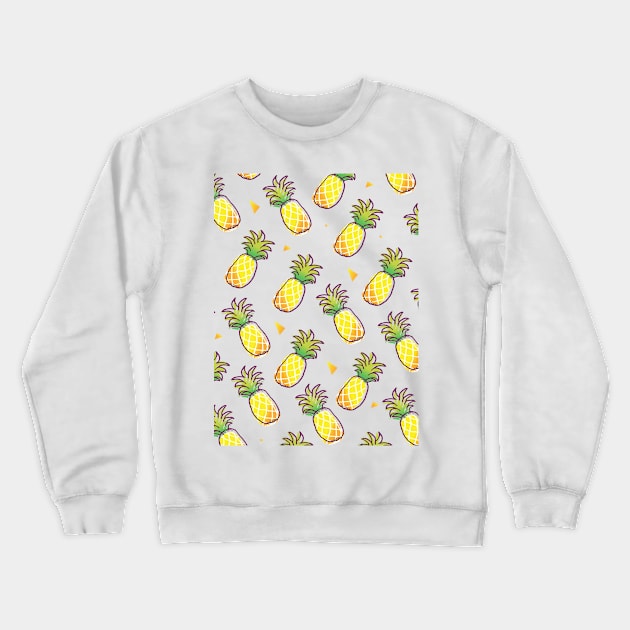 Pineapple Pattern Crewneck Sweatshirt by VEKTORKITA